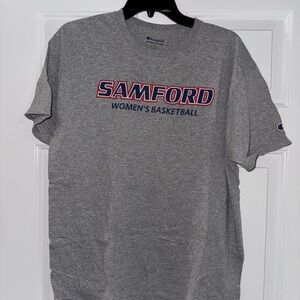 Champion Heather Gray Tee with Logo